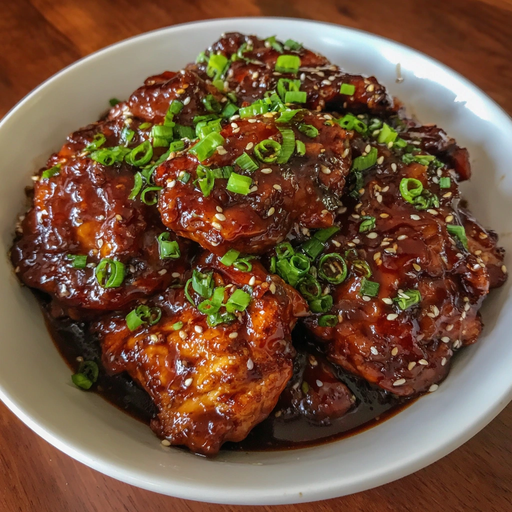 Crock Pot Sweet Soy Chicken  in slow cooker